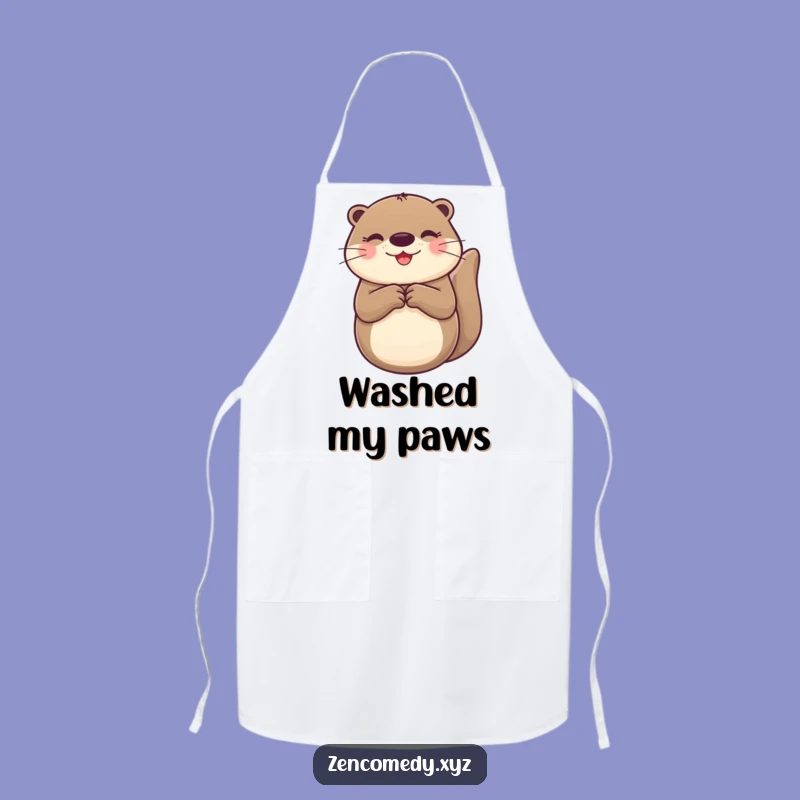 Funny Otter Apron: Cook with Cheer, Perfect Kitchen Gift