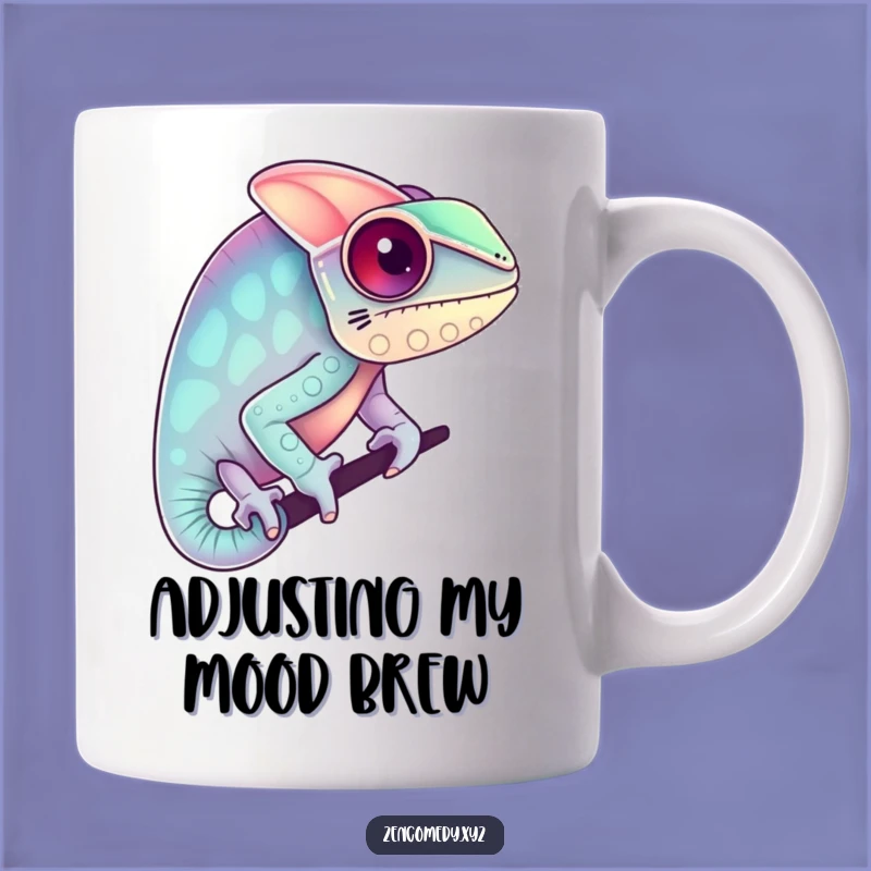 Funny Chameleon Pastel Mug: Blend In With Vibrant, Humorous Style