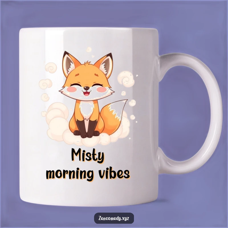 Funny Fox Clouds Mug: Misty Swirl Design, Perfect Whimsical Funny Gift