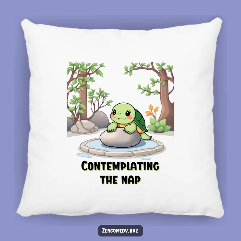 Funny Zen Turtle Pillow: Cozy Contemplation for Your Sofa, Perfect Gift