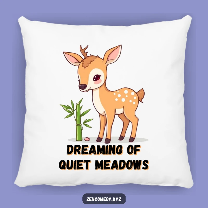 Funny Sweet Deer Bamboo Pillow: Cozy Comfort with a Touch of Whimsical Humor