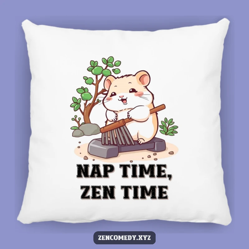 Funny Hamster Pillow: Soft Zen Comfort, Relaxing Funny Gift