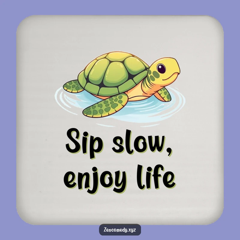 Funny Brave Turtle Pool Coasters: Protect Surfaces with Tranquil, Humorous Art