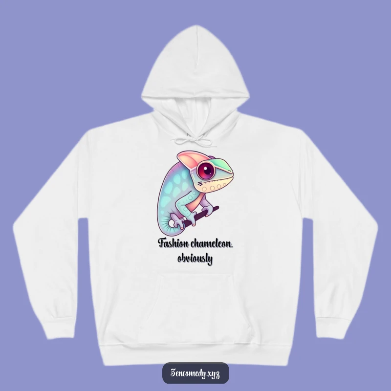 Funny Chameleon Pastel Hoodie: Cozy Up in Colorful, Humorous Comfort