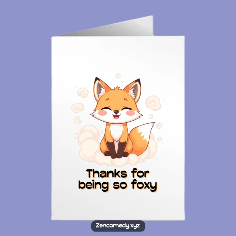 Free Printable Thank You Card: Misty Fox, Gentle Downloadable Gift