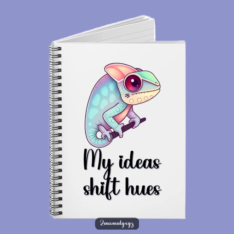 Funny Chameleon Pastel Notebook: Jot Down Ideas with Colorful, Humorous Notes