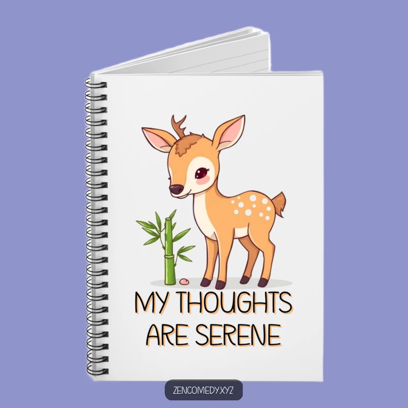 Funny Sweet Deer Bamboo Notebook: Jot Down Ideas with Peaceful Humor