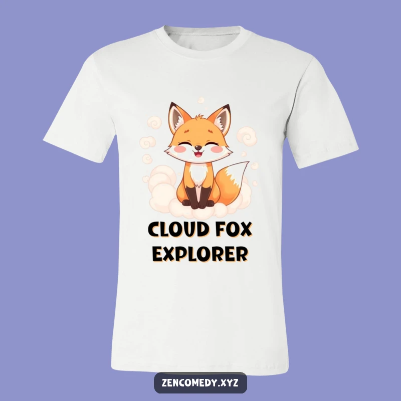 Funny Fox Clouds T-Shirt: Misty Swirl Tee, Ideal Funny Gift