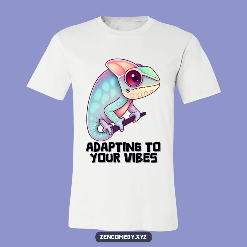 Funny Chameleon Pastel T-Shirt: Wear Your Colors with Humorous Flair