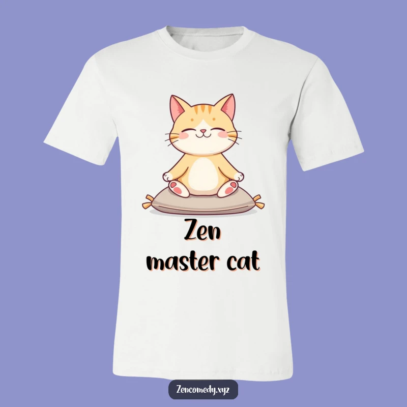 Funny Cat Yoga T-Shirt: Relaxed Cat Pose Tee, Ideal Funny Gift for Peace Seekers