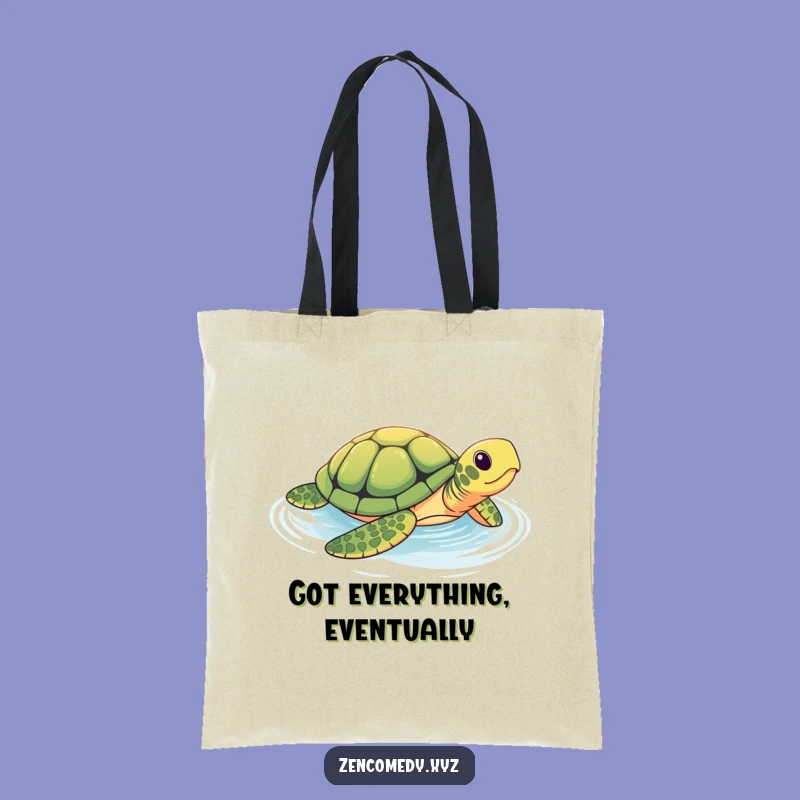 Funny Brave Turtle Pool Tote Bag: Carry Your Essentials with Slow, Humorous Charm
